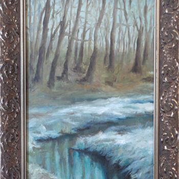 Painting titled "Winter" by Jarka Drechslerová, Original Artwork, Oil