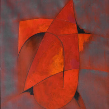 Painting titled "Abstraction" by Jaro, Original Artwork, Acrylic Mounted on Cardboard