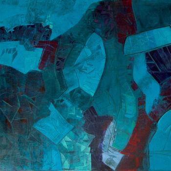 Ζωγραφική με τίτλο "abstraction 867" από Jaro, Αυθεντικά έργα τέχνης, Ακρυλικό Τοποθετήθηκε στο Ξύλινο φορείο σκελετό
