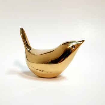 Escultura titulada "Gold Bird 1/25" por Jaromir Gargulak, Obra de arte original, Bronce