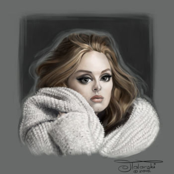 Arte digital titulada "Adele" por Jarosław Talarski, Obra de arte original, Pintura Digital