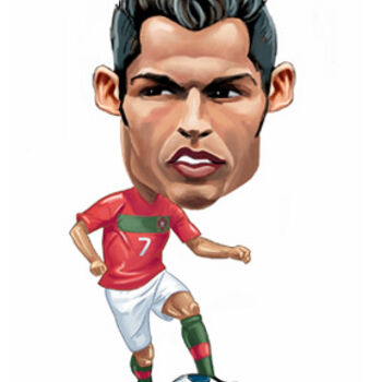 Digital Arts titled "Cristiano Ronaldo" by Jarosław Talarski, Original Artwork, Digital Painting