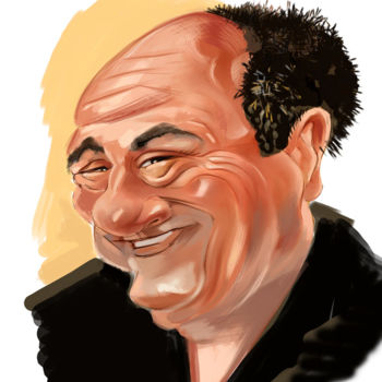 Digital Arts titled "Danny DeVito" by Jarosław Talarski, Original Artwork, Digital Painting