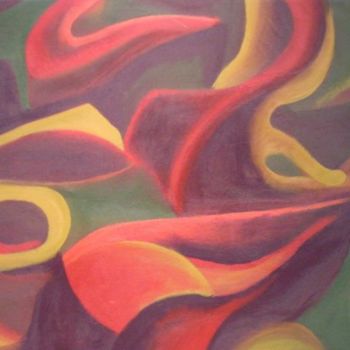 Painting titled "Purple and Red Risi…" by Jarred Bogan, Original Artwork