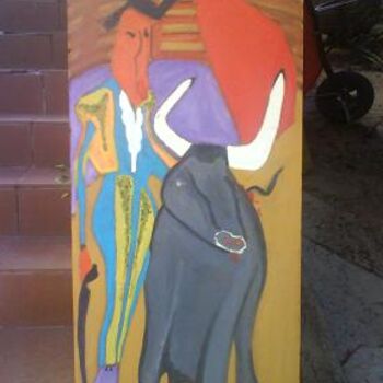 Pintura intitulada "torero" por José Artero, Obras de arte originais