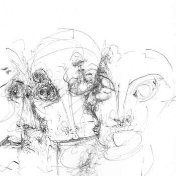 Drawing titled "Vacc1ARTmaj" by Pierre Andrillon (Jasinski), Original Artwork, Ink