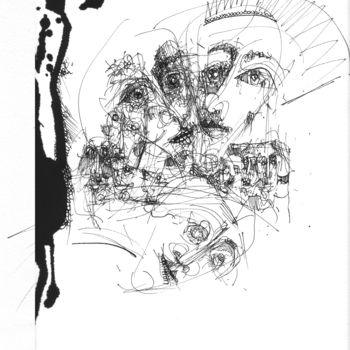 Disegno intitolato "Sida 11 160321" da Pierre Andrillon (Jasinski), Opera d'arte originale, Inchiostro