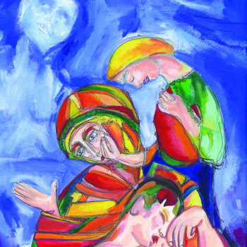Painting titled "Sainte Marie" by Pierre Andrillon (Jasinski), Original Artwork, Acrylic