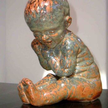 Sculpture titled "Woo Blue Babe" by Jason Stillman, Original Artwork