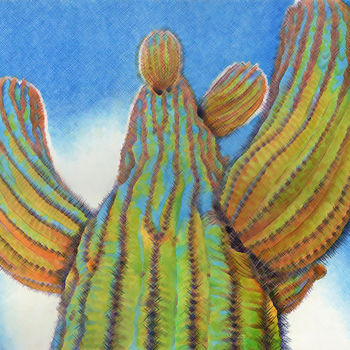 Σχέδιο με τίτλο "Cactus" από Jason Allen Greig, Αυθεντικά έργα τέχνης, Μολύβι