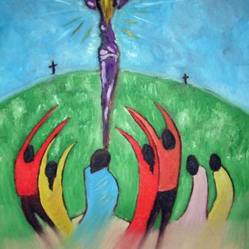 「The Crucifixtion」というタイトルの絵画 Jason Kurt Easterによって, オリジナルのアートワーク
