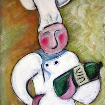 Painting titled "Le Chef" by Jason Kurt Easter, Original Artwork