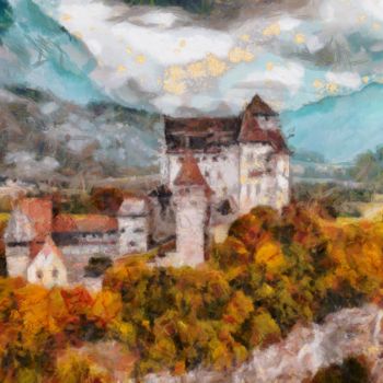 Digitale Kunst mit dem Titel "The Castle" von Iamomega13, Original-Kunstwerk, Digitale Malerei