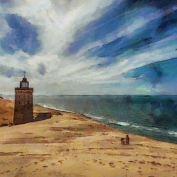 Digitale Kunst mit dem Titel "The Lighthouse" von Iamomega13, Original-Kunstwerk, Digitale Malerei
