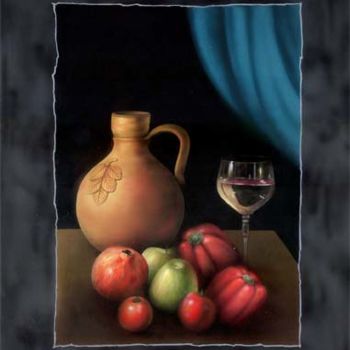 Painting titled "Still Life Painting" by Javed Hashmi, Original Artwork, Oil