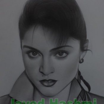 「Madonna Portrait Dr…」というタイトルの絵画 Javed Hashmiによって, オリジナルのアートワーク, オイル