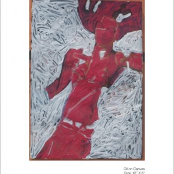 Malerei mit dem Titel "RED CHESS" von Javed Mulani, Original-Kunstwerk
