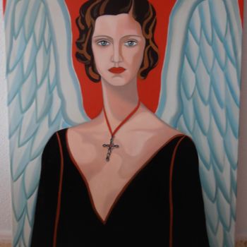 Painting titled "MI ANGEL" by Javier Benitez Toyos, Original Artwork, Oil