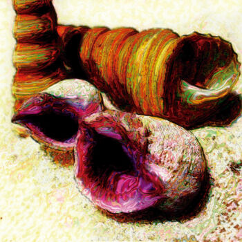 Arts numériques intitulée "Caracoles púrpura/X…" par Javier Diaz, Œuvre d'art originale, Photographie manipulée