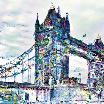 Artes digitais intitulada "Puente de Londres/X…" por Javier Diaz, Obras de arte originais, Fotografia Manipulada