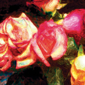 Arte digital titulada "Rosas 2" por Javier Diaz, Obra de arte original, Fotografía manipulada