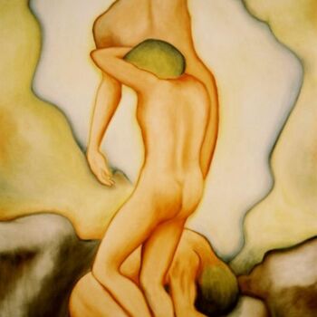 Peinture intitulée "Gibran's sorrow" par Javier Galan, Œuvre d'art originale, Huile