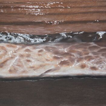 Dessin intitulée "En la playa. Contra…" par Javier Ipiña, Œuvre d'art originale, Pastel
