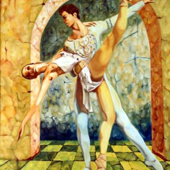 Painting titled "danza" by Javier Lorente, Original Artwork