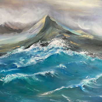 Pintura intitulada "Patagonia waves" por Jacqueline Wilkinson, Obras de arte originais, Óleo