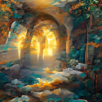 Digital Arts titled "Sunrays 004" by Jay Anthony Gonzales, Original Artwork, AI generated image