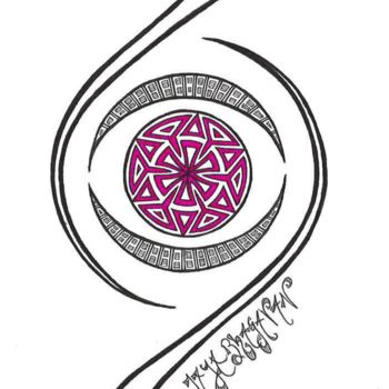 Drawing titled "Eye" by Jaya Bhagavan, Original Artwork, Ink