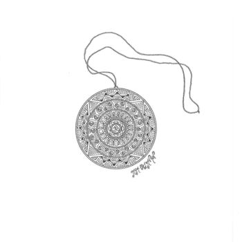 Rysunek zatytułowany „Necklace” autorstwa Jaya Bhagavan, Oryginalna praca, Atrament