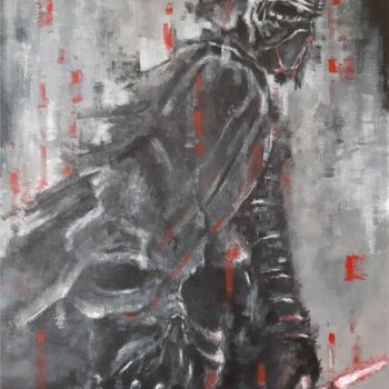 Pintura intitulada "Kylo Ren, Star Wars…" por Jayenneart, Obras de arte originais, Acrílico Montado em Armação em madeira