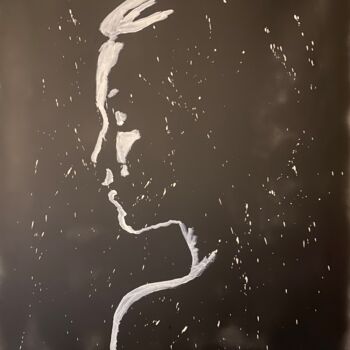 Malerei mit dem Titel "Femme dans l’obscur…" von Jayfray, Original-Kunstwerk, Acryl Auf Keilrahmen aus Holz montiert