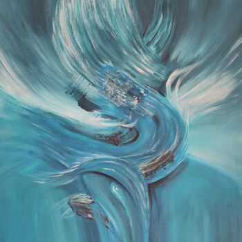 Peinture intitulée "Blue Angel" par Jaykay, Œuvre d'art originale, Acrylique Monté sur Châssis en bois