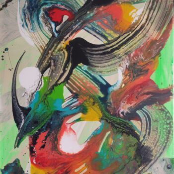 Pintura titulada "Vibrant energy" por Jaykay, Obra de arte original, Acrílico Montado en Bastidor de camilla de madera