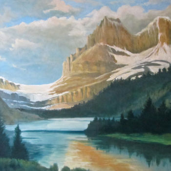 Painting titled "Sunlight on Winter'…" by Jmcd Art, Original Artwork, Oil
