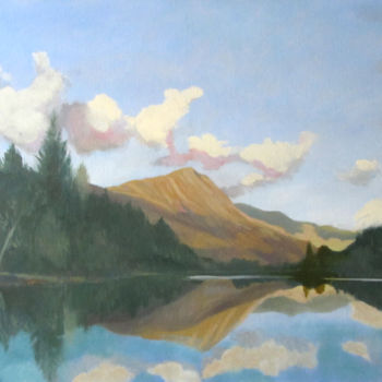Malerei mit dem Titel "Autumn Sun on Eveni…" von Jmcd Art, Original-Kunstwerk, Öl