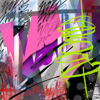 Arte digitale intitolato "Spoken Word | Pink…" da Jay Michael, Opera d'arte originale, Pittura digitale