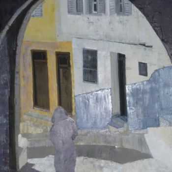 Painting titled "Porche" by Martine Juskowiak, Original Artwork