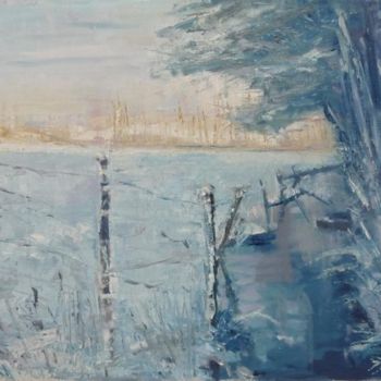 Painting titled "neige" by Martine Juskowiak, Original Artwork