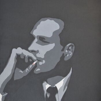 Peinture intitulée "Jacques Chirac" par Jb Mesqui, Œuvre d'art originale, Acrylique
