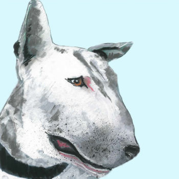 Disegno intitolato "bullterrier A Limit…" da Jb Studio, Opera d'arte originale