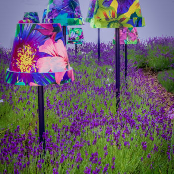 Photography titled "Lampadaires Fleuris" by Jean-Christophe Mandelli, Original Artwork, Manipulated Photography