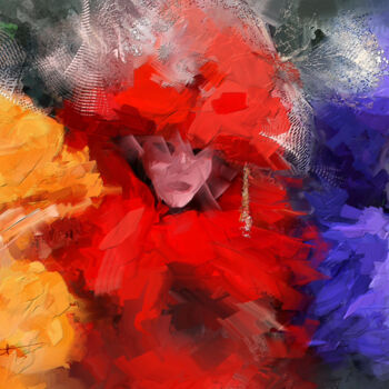 Digitale Kunst getiteld "trois color" door Jc Piquet, Origineel Kunstwerk, Digitaal Schilderwerk