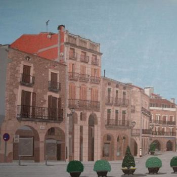 Pintura titulada "Plaza Constitución…" por Jcaelles, Obra de arte original, Oleo