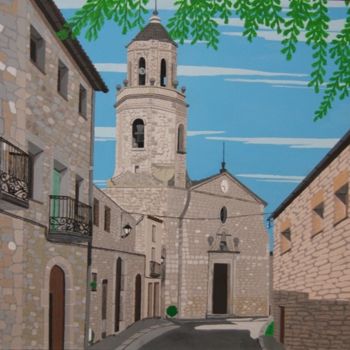 Pintura titulada "Iglesia Assumpcio d…" por Jcaelles, Obra de arte original, Oleo