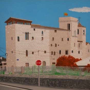 Malerei mit dem Titel "Castillo de la Flor…" von Jcaelles, Original-Kunstwerk, Öl