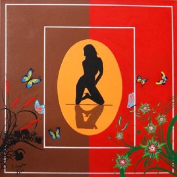Pintura titulada "La dona i la sombra" por Jcaelles, Obra de arte original, Oleo