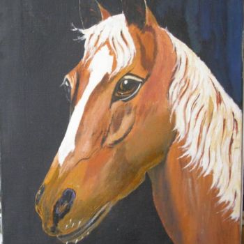 绘画 标题为“Portrait de cheval” 由Joël Cariou, 原创艺术品